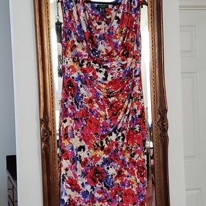 Lauren Sleeveless Floral Print Dress